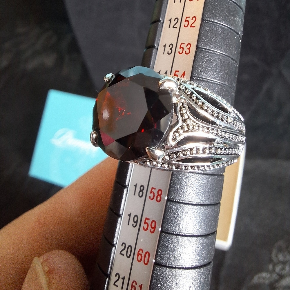 Premier Designs Ruby Ring Rhodium Overlay - Picture 7 of 15